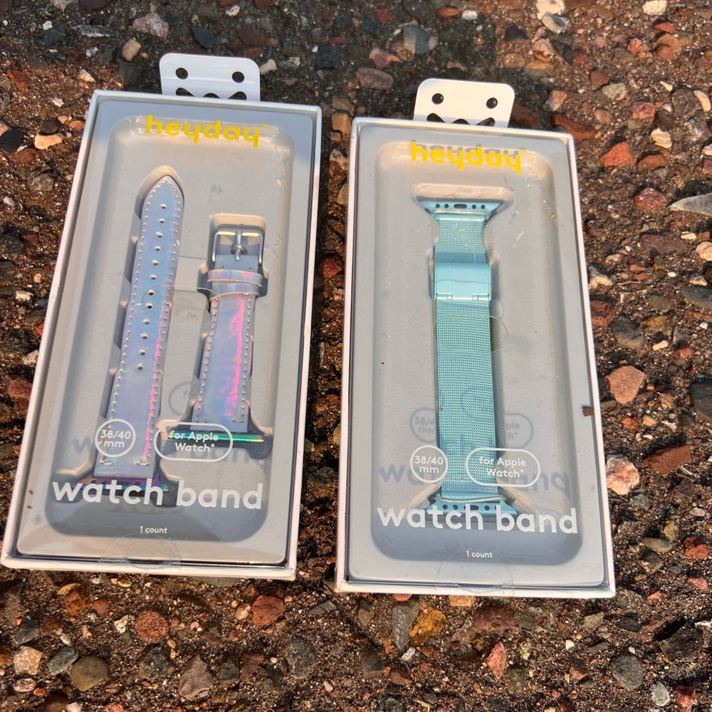 Heyday Iridescent and Light Blue Watch Bands